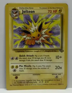Pokemon TCG: Jolteon 20/64 Jungle- Reg- Unlimited- WOTC- LP - Image 1
