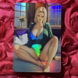 Tsunade NARUTO Goddess Shine Waifu Anime Girl Holo Card - Image 1