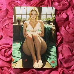 Tsunade NARUTO Goddess Shine Waifu Anime Girl Holo Card - Image 4