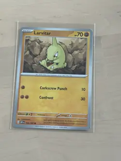 Tyranitar 222/193 Sv02: Paldea Evolved Holo (3-card set w Pupitar & Larvitar) - Image 2