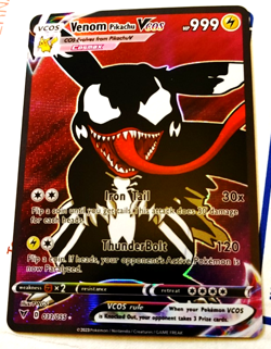 Venom Pikachu Cosplay Pokemon Custom Fan Made Art Card - Image 1