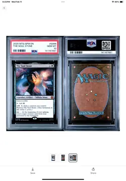 2025 MTG MARVEL'S SPIDER-MAN #0066 THE SOUL STONE PSA 10 - Image 1