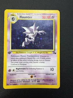 Haunter 6/62 First Edition Holo Fossil Pokemon Card LP - Image 1