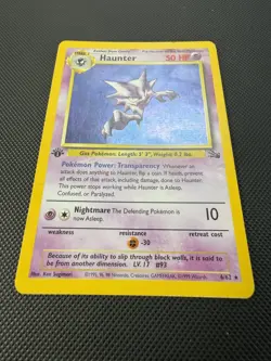 Haunter 6/62 First Edition Holo Fossil Pokemon Card LP - Image 2