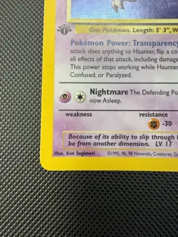 Haunter 6/62 First Edition Holo Fossil Pokemon Card LP - Image 5