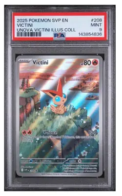 PSA 9 Mint 2025 Pokemon SVP En Victini Unova Victini Illus Coll #208 - Image 1