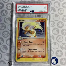 FLAREON HOLO 5/100 POKEMON TCG 2003 EX SANDSTORM PSA 9 MINT - Image 1