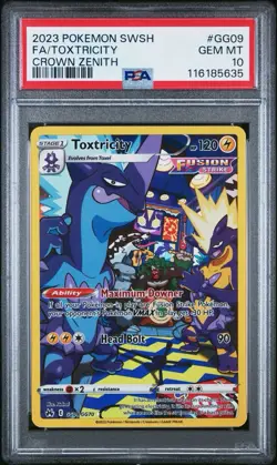 2023 Pokemon Crown Zenith Toxtricity GG09/GG70 Galarian Gallery PSA 10 GEM MT - Image 1