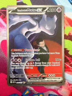 Team Rocket's Mewtwo EX 281/217 Secret Rare Ascended Heroes Pokemon TCG NM Mint! - Image 3