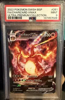 Pokemon TCG Charizard VMAX SWSH261 Black Star Promo PSA 9 - Image 1