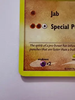 Hitmonchan 129/127 Holo 2009 Platinum set LP Base Set art Pokemon With Swirl - Image 3