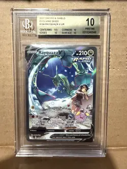 Pokemon Rayquaza V Silver Tempest Full Alt Art #194 BGS 10 Pristine - Image 1