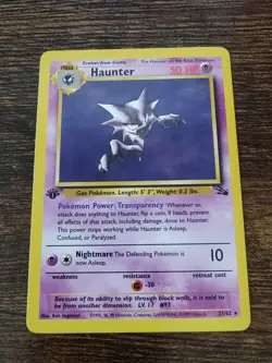 Pokemon Fossil 1st Edition Haunter 21/62 Non Holo Rare NM-MINT - Image 1