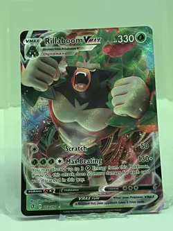 Pokemon TCG Rillaboom VMAX Rebel Clash 018/192 Holo Ultra Rare - Image 1