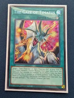 The Gaze of Timaeus MZMU-EN013 SECRET RARE 1st EDITION YUGIOH NM - Image 1