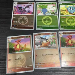 Pokemon bundle Ascended Heroes Reverse Holo bundle LEAF + FIRE pattern 12x card - Image 4