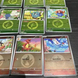 Pokemon bundle Ascended Heroes Reverse Holo bundle LEAF + FIRE pattern 12x card - Image 5