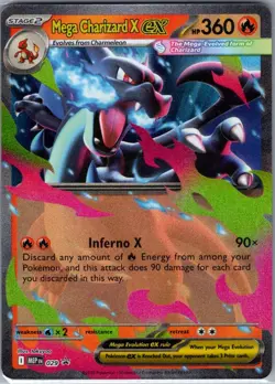 Mega Charizard X ex MEP 029 ME02: Phantasmal Flames - Pokemon Card - NM - Image 1