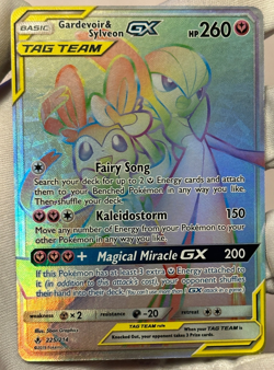 Gardevoir & Sylveon GX 225/214 Secret Rare Full Art Tag Team Pokemon Card LP - Image 1