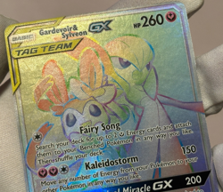 Gardevoir & Sylveon GX 225/214 Secret Rare Full Art Tag Team Pokemon Card LP - Image 2