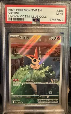 Pokemon TCG Victini Black Star Promo Card 208 PSA 9 - Image 1