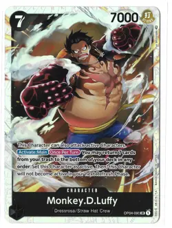 Monkey D Luffy SR OP04-090 Kingdoms of Intrigue One Piece Card Game - Image 1