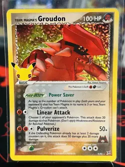 Pokemon TCG Team Magma's Groudon Holo Card 9/95 Celebrations Classic Collection - Image 1