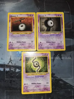 Unown (T) 88/105, (S) 87/105, & (I) 68/75 CARD LOT Neo Discovery & Destiny - Image 1