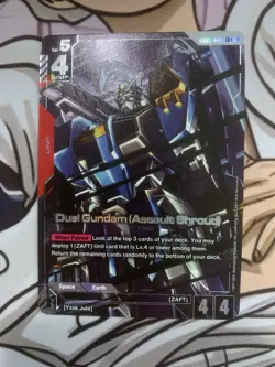 DUAL GUNDAM (ASSAULT SHROUD) (LR+) GD01-045 HOLOFOIL GUNDAM CARD GAME ENGLISH NM - Image 1