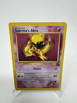 Sabrina’s Abra Gym Heroes 2000 WOTC Pokemon Card Vintage - Image 1