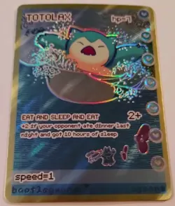 Totolax (Snorlax) Bootlegmons Chase Shiny Pokemon Card Textured Holo - Image 2