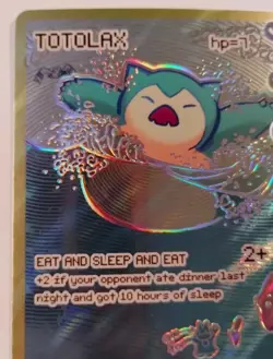 Totolax (Snorlax) Bootlegmons Chase Shiny Pokemon Card Textured Holo - Image 3