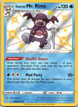 Galarian Mr. Rime SV021/SV122 NM Pokemon Card TCG Shining Fates - Image 1