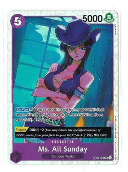 Ms. All Sunday SR OP04-064 Kingdoms of Intrigue One Piece Card Game - Image 1