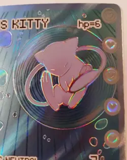 Fetus Kitty (Mew) Bootlegmons Chase Shiny Pokemon Card Textured Holo - Image 4