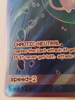 Fetus Kitty (Mew) Bootlegmons Chase Shiny Pokemon Card Textured Holo - Image 5