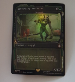 Scrounging Deathclaw Showcase Foil NM Fallout Magic the Gathering MTG - Image 1