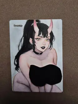 Mtg Altered Art Hand Painted Anime - Image 1