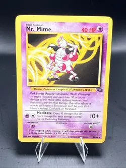 Pokemon TCG Mr. Mime Jungle 6/64 Holo Unlimited Holo Rare - Image 1