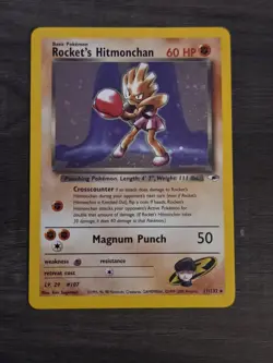 Pokemon TCG Rocket's Hitmonchan 11/132 Holo Rare - Gym Heroes Vintage - Image 1