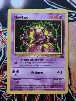 Pokemon TCG Mewtwo #14 - WotC Black Star Movie Promo 1999 English - Image 1