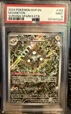 Pokemon TCG Magneton SVP 159 Surging Sparks Promo PSA 9 - Image 1