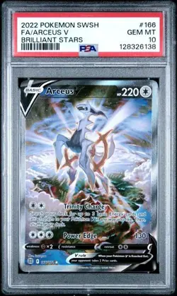 2022 Pokemon SWSH Brilliant Stars Arceus V #166/172 PSA 10 - Image 1