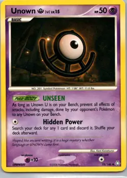 Pokemon TCG Unown U 78/146 Legends Awakened LP - Image 1