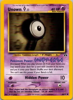 Pokemon TCG Unown I 68/75 Neo Discovery LP - Image 1