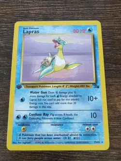 Pokemon Fossil 1st Edition Lapras 25/62 Non Holo Rare NM-MINT - Image 1