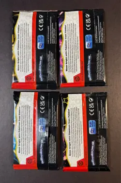 Pokemon Paldean Fates Booster Pack Lot (4) 🔥 FACTORY PACK CRIMP ERROR - Image 2