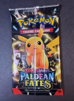 Pokemon Paldean Fates Booster Pack Lot (4) 🔥 FACTORY PACK CRIMP ERROR - Image 3