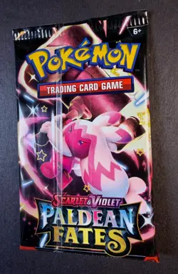 Pokemon Paldean Fates Booster Pack Lot (4) 🔥 FACTORY PACK CRIMP ERROR - Image 5