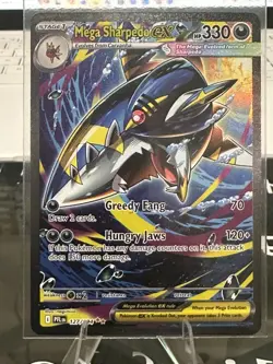 Pokemon Mega Sharpedo EX 127/094 Phantasmal Flames Illustration Rare Holo 330 HP - Image 1